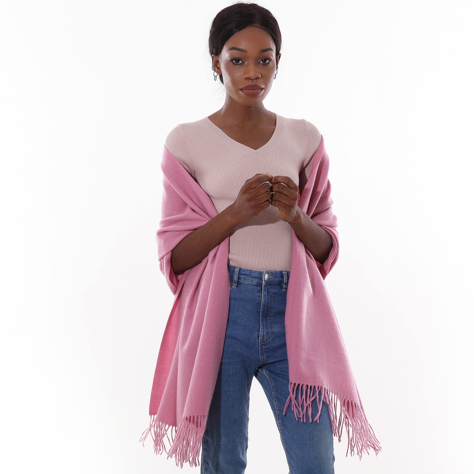 Sciarpa Pashmina Donna Invernale Scialle Sciarpe Elegante Cerimonia Grande Stole Foulard Scialle da Abito Sera