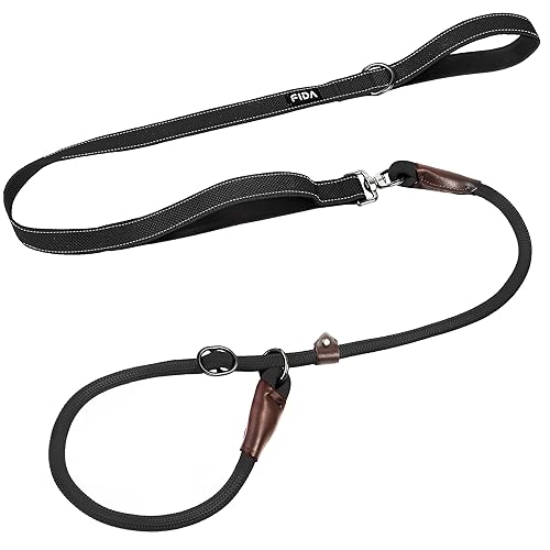 Fida 2-in-1 Slip Leads for Dogs with Double Handles, Tangle