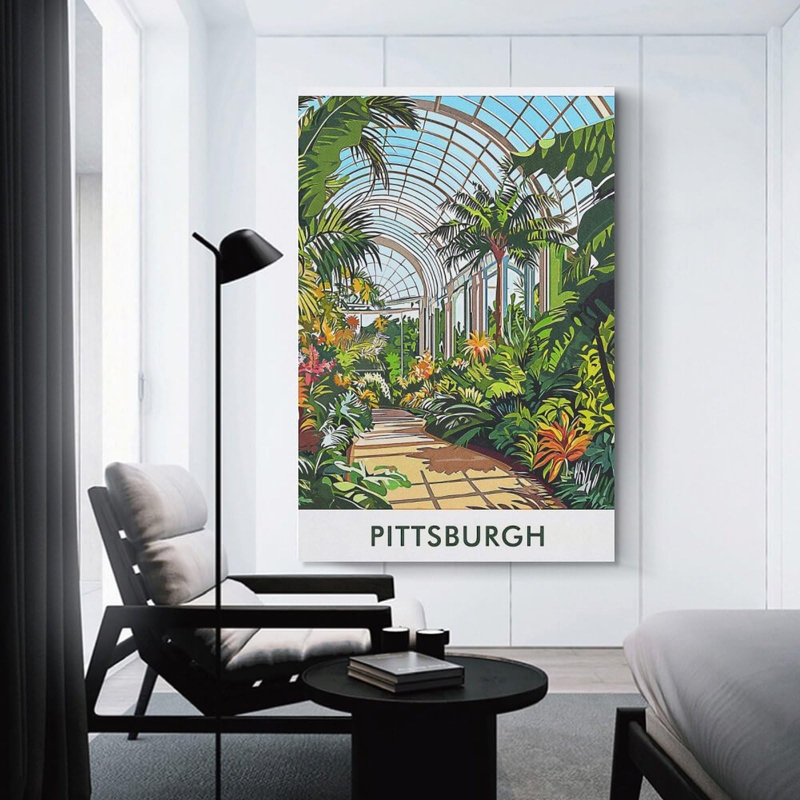 Junmoney Unframe-Style-13 Pittsburgh Greenhouse Room Decor Wall Art, 20X30inch(50X75cm), For Entrance Walls, Hall Decor Or Foyers, A Neat Decor Update For Hallways