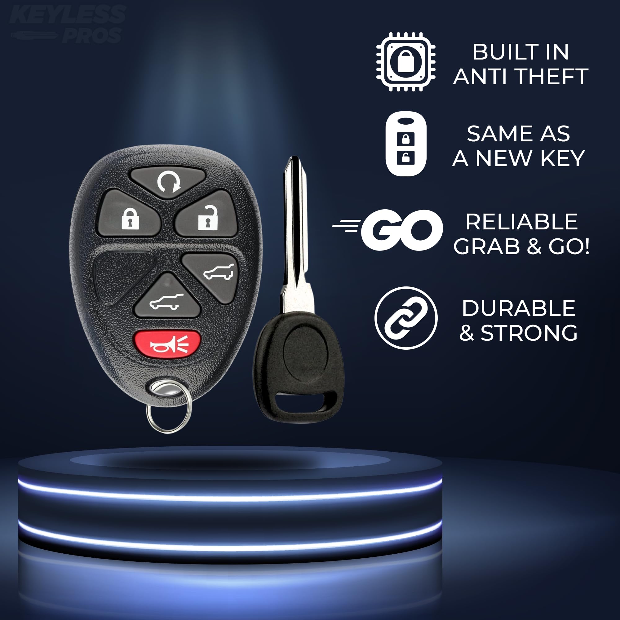 Amazon | KeylessPros 6ボタン キーレスエントリー リモートキーフォブ