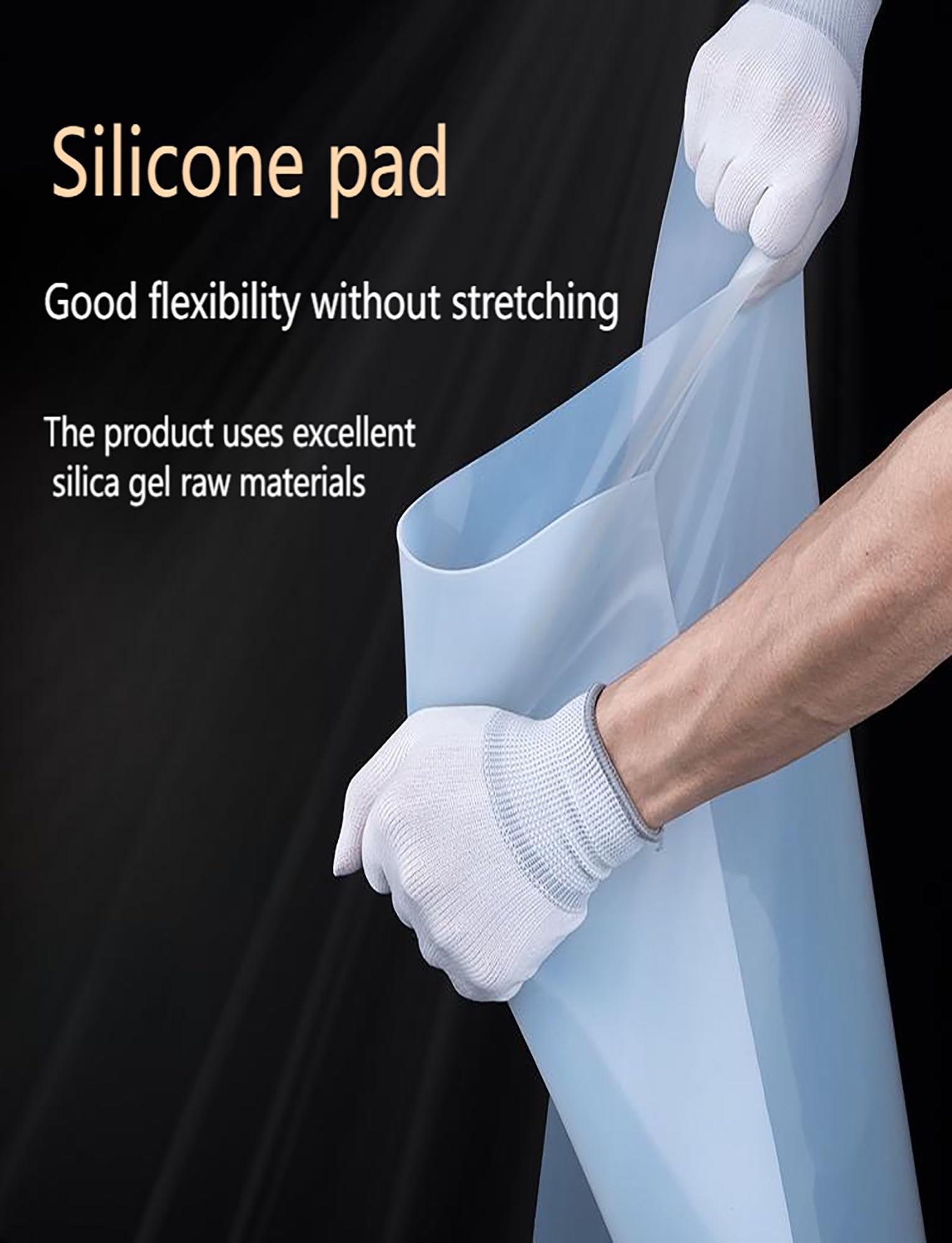 2 Stück Hochtemperatur-Silikon-Gummiplatten, Neopren-Küchenmatten, 500 x 500 mm, transparent, 0,5–10 mm Dicke, hitzebeständig, rutschfest, langlebig, Backmatte
