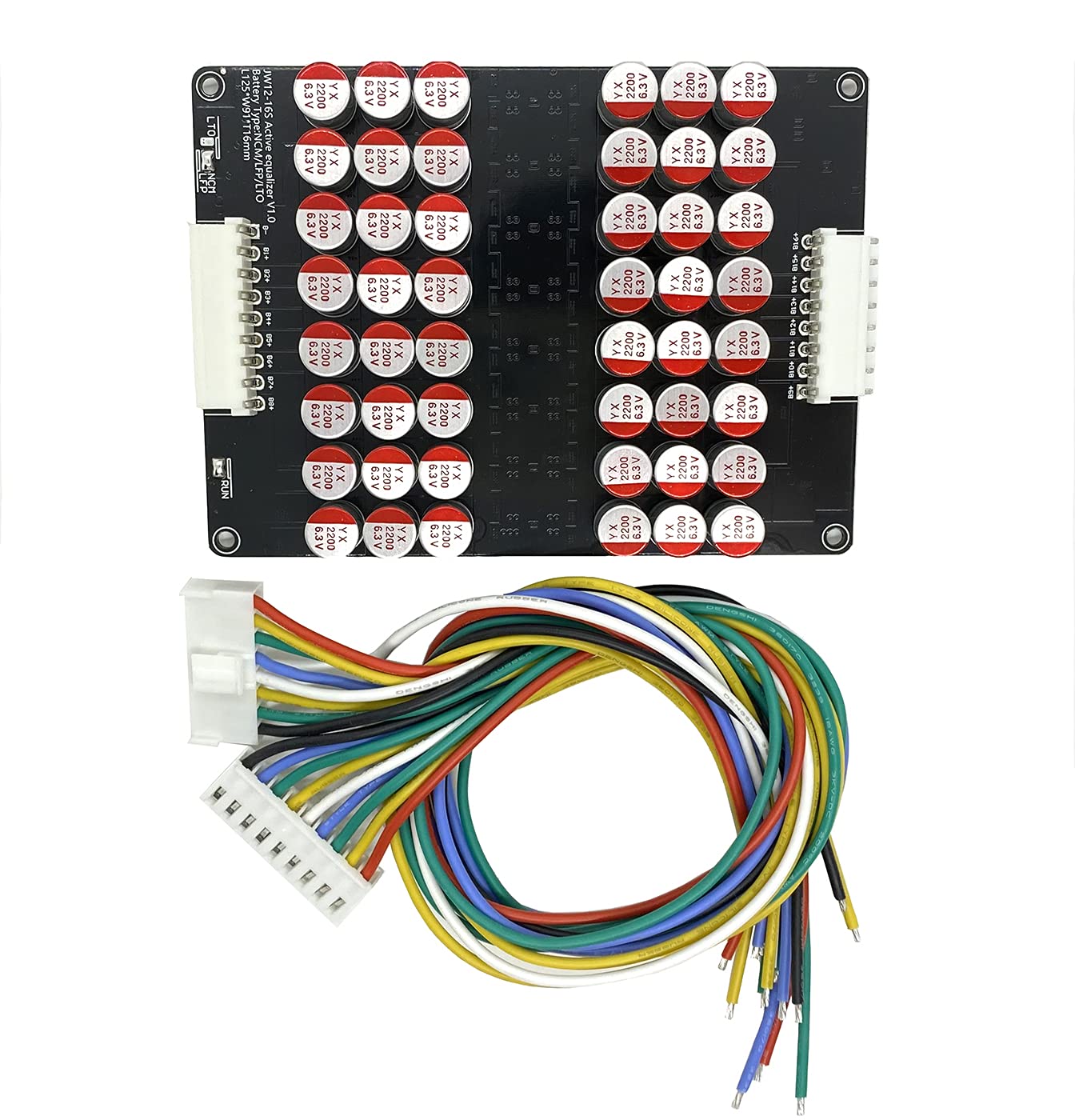 1PCS 16S 5A Li-ion Lifepo4 LTO Al Litio Equalizzatore Attivo Condensatore Bilanciatore 12S-16S