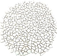 BTMIEY 1.1LB White Irregular Ceramic Mosaic Tiles - 350pcs DIY Crafts, Wall Decor, Vases, Photo Frames
