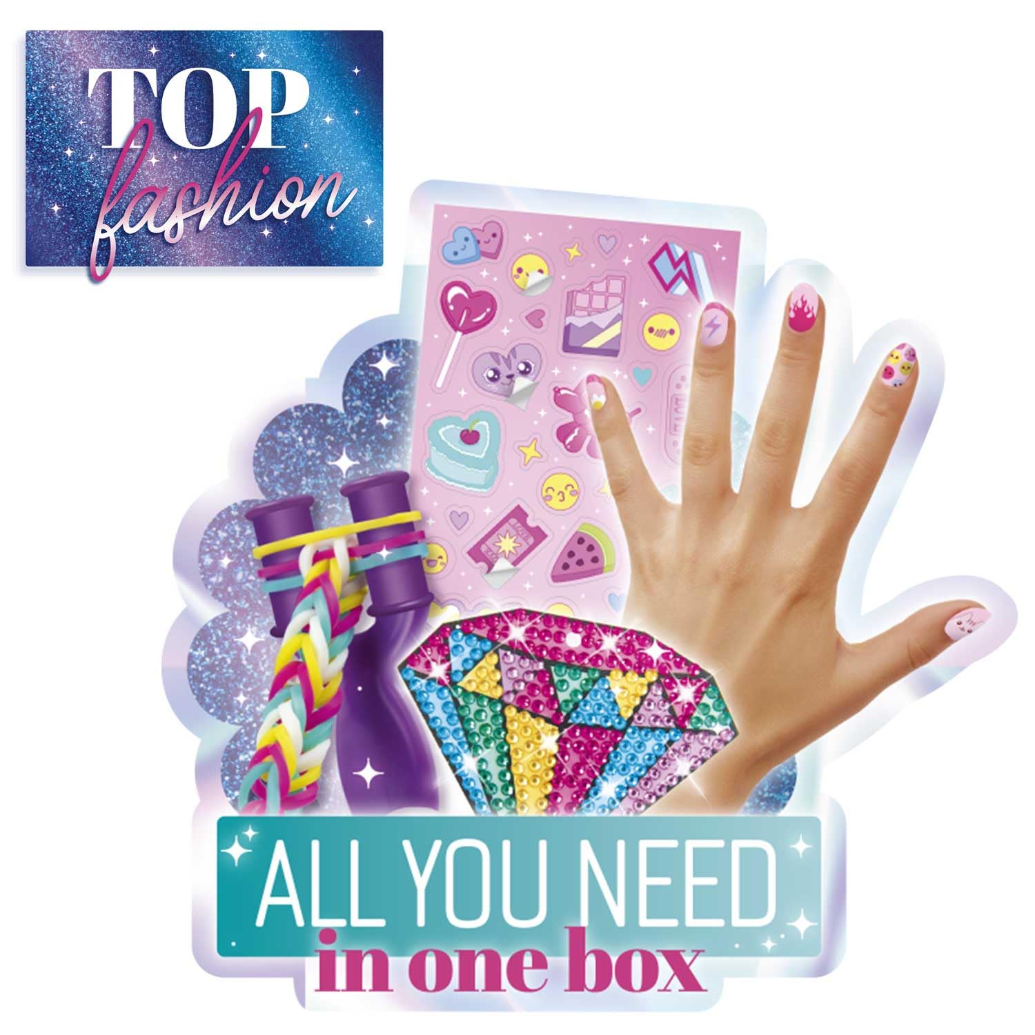 CRAZE Advent Calendar 2025 for Girls, Fashion DIY Set including Diamond Painting, Loom Bands, BFF Beads - Image 2