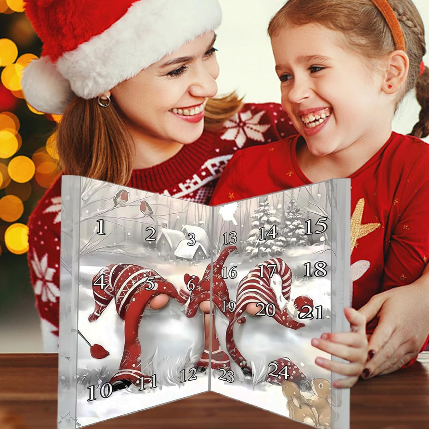 Christmas gnomes advent calendars 2025, 24 Days Gnome Countdown Christmas With 24 Collectible Dwarfs Dolls Pendants, Christma Countdown Calendar