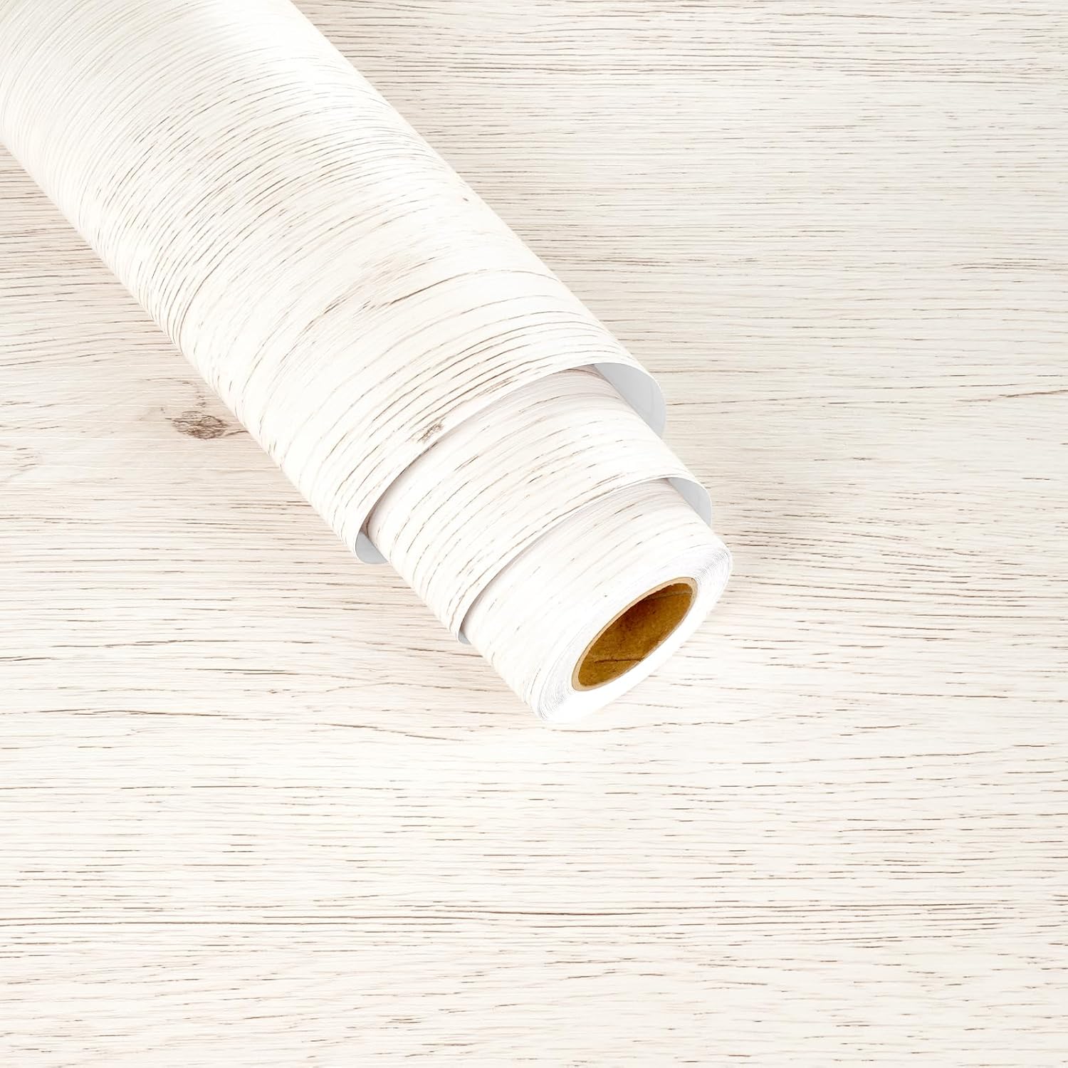 Light Oak Wood Contact Paper for Countertops Beige White Wood Wallpaper Peel and Stick Removable Waterproof Wooden Grain Contact Paper for Bathroom Kitchen Countertop Cabinets Liner Bedroom