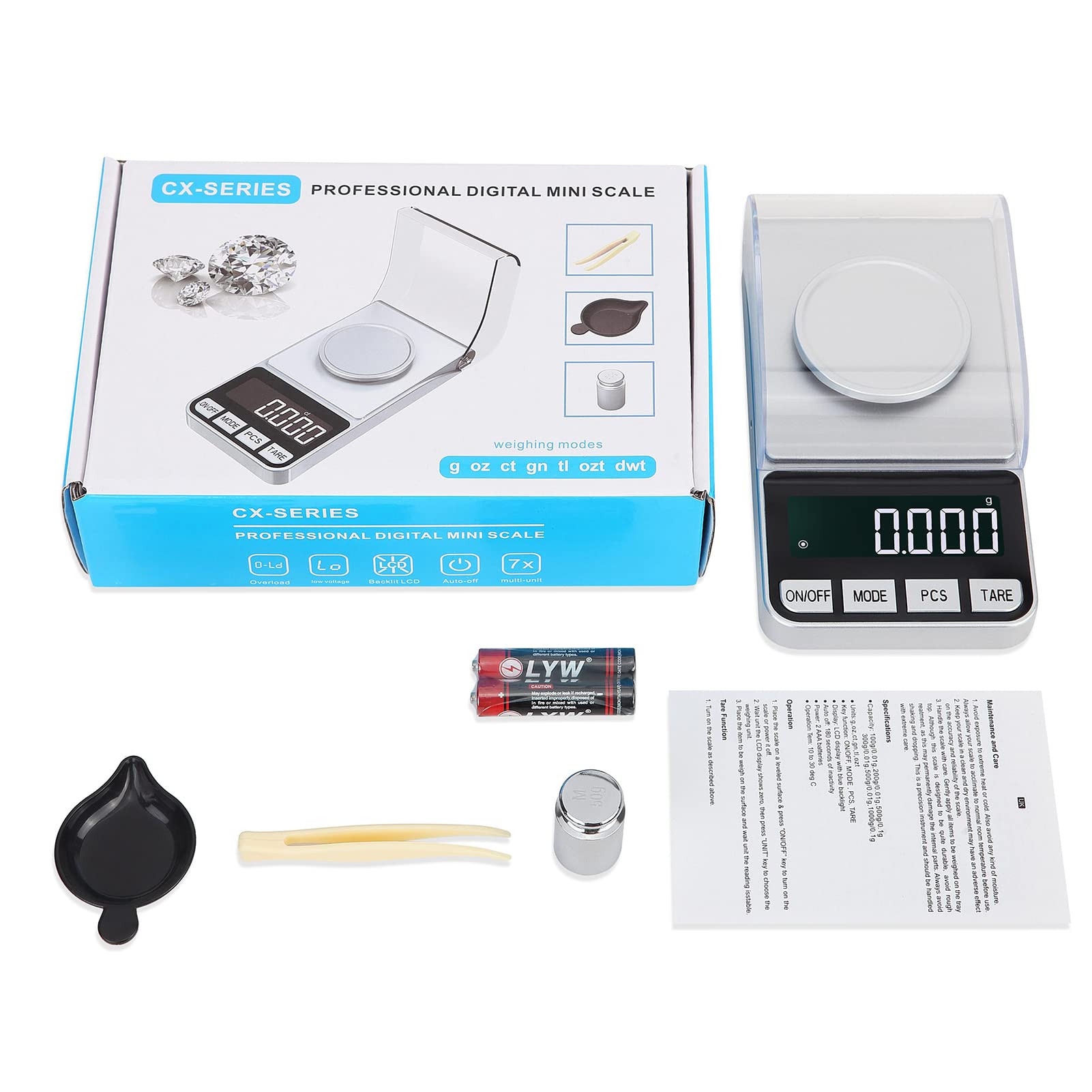 Pocket Scale 50gx0.001 Digital Kitchen Scale for Food Ounces and Grams Small Mini Food Scales Digital Weight Grams and oz Gram Scale for Jjewelry, Food, Tea, Coins, Medicines?Powder, Pills,Black