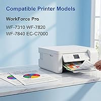 Vista 2 de Paquete combinado de repuesto remanufacturado para cartuchos de tinta 812XL para impresora Epson 812XL 812 XL para impresora Workforce Pro WF-7840