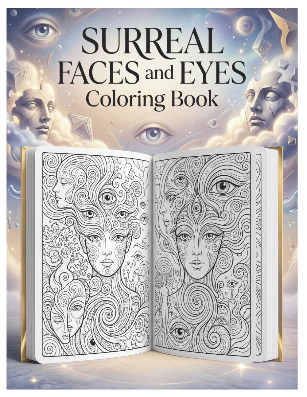 Surreal Faces and Eyes Coloring Book: Surrealism Coloring Pages for Adults & Teens