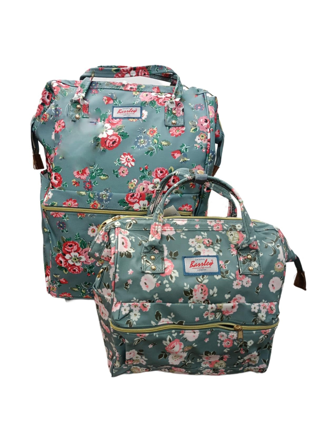 Backpack with Trolley for Carrying Grocery.Item,Travelling Backpack,Expandable Soft Luggage,4 Wheels Random Design-(Set of -2)-image-25