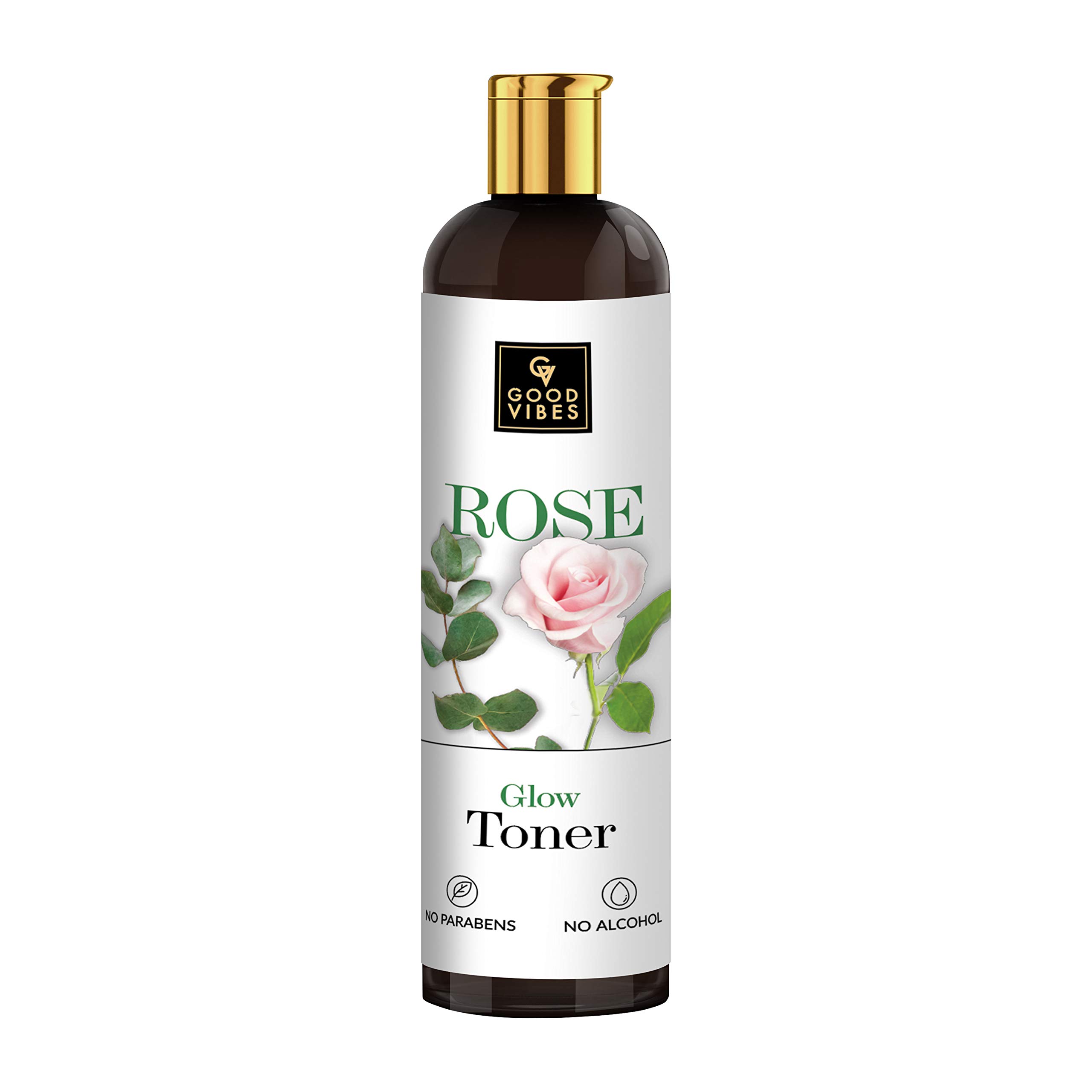 Good VibesRose Glow Toner 500 ml, Hydrating Light Weight Anti Ageing Nourishing Moisturizing Brightening Revitalising for All Skin Types, Natural, No Alcohol, Parabens & Sulphates, No Animal Testing