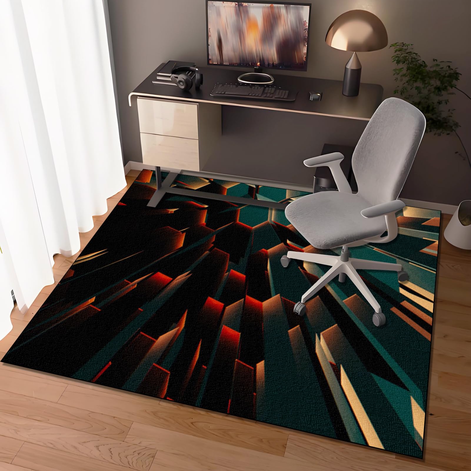 Alfombra Escritorio Suelo Antideslizante Protectora Suelo para Silla de Oficina, Alfombrilla para Silla para Suelos Duros Alfombra Silla Gaming Oficina Protectors Suelo Silla Ruedas 130 x 170 cm