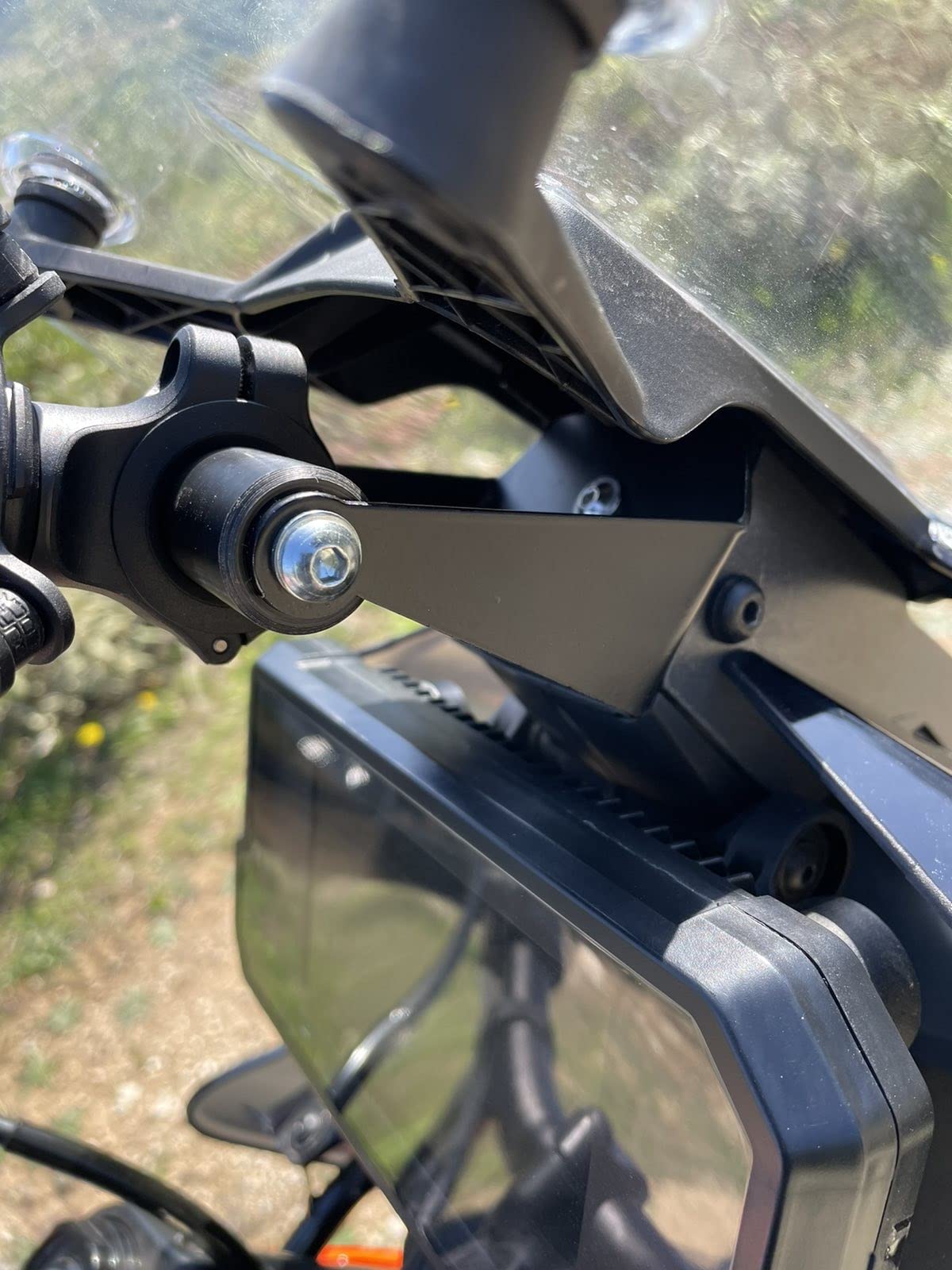 Cockpit-GPS-Halterung Für KTM Duke 390 (2017-2019) – Querstange, 22 Mm, Schwarz Pulverbeschichtet
