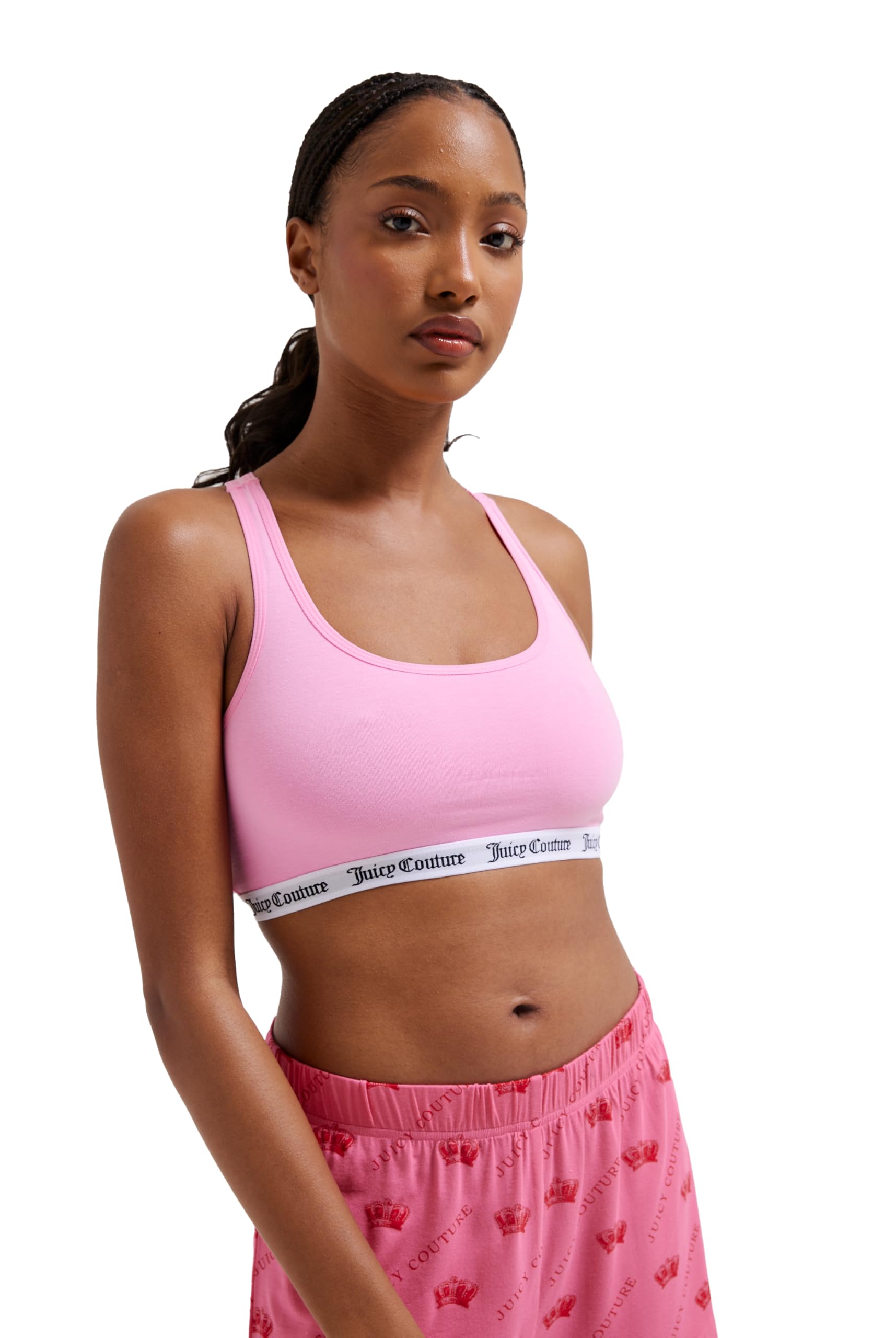 Juicy Couture Verity Cotton Bralette, Begonia Pink, M