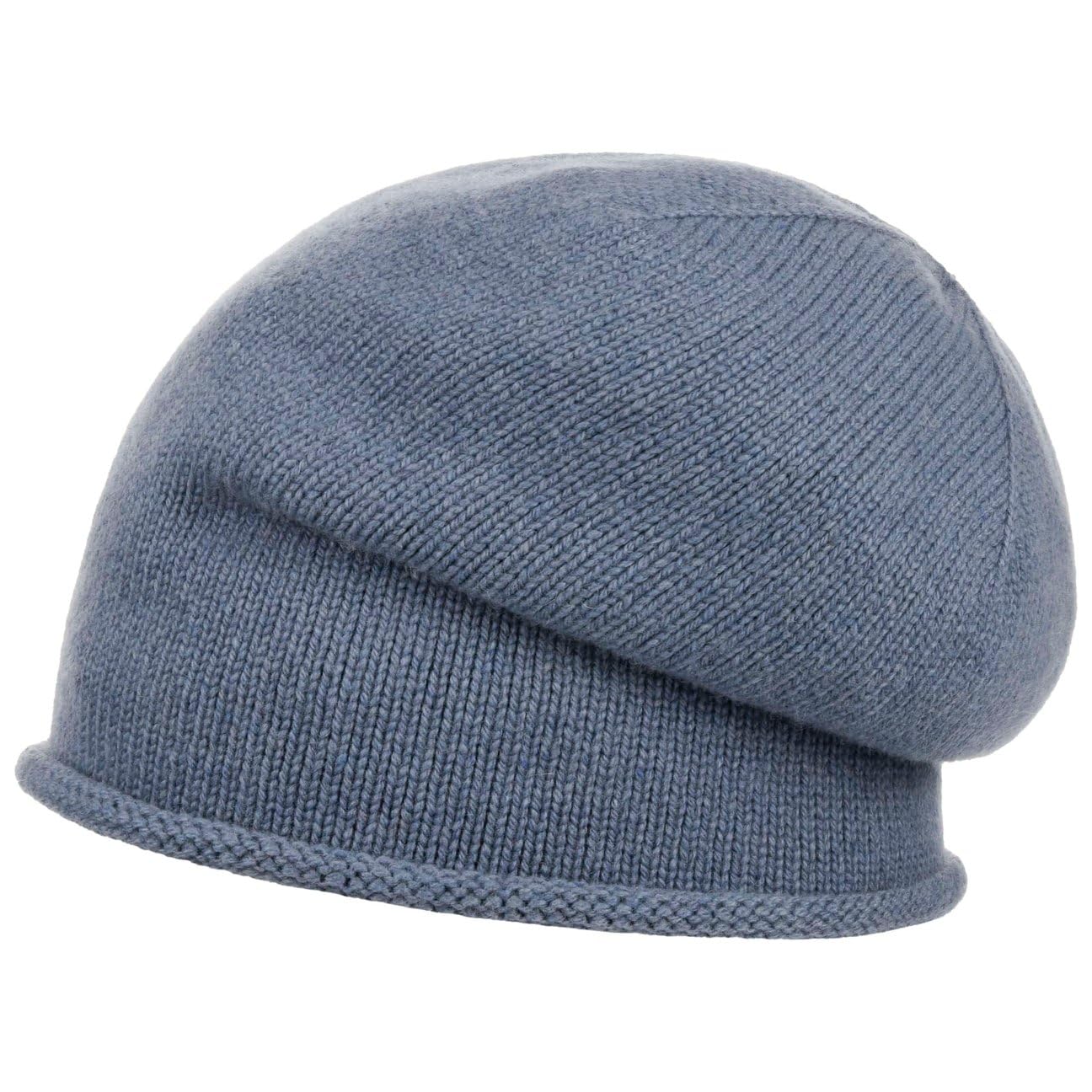LIERYS Merino Kaszmir czapka Zrolowany brzeg Wyprodukowano w Niemczech Unisex Jesien Zima