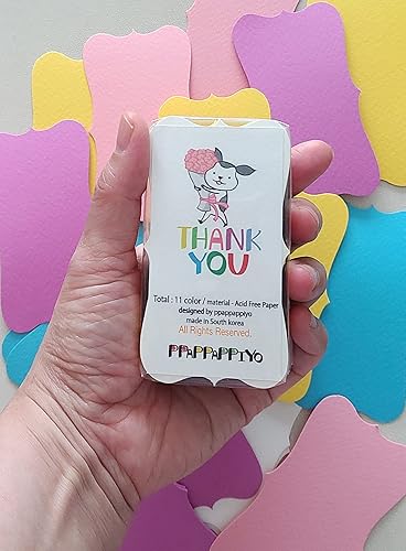 Miniatura 6 de PPAPPAPPIYO Papel blanco 300gsm Tarjetas de índice en blanco (100) Papel 3.5inx2in W04- en blanco