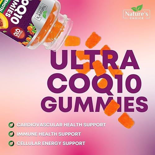 Miniatura 7 de Gomitas CoQ10 para adultos 100 mg  3 veces más fuerza, alta absorción, suplemento antioxidante para apoyo a la salud del corazón y producción de