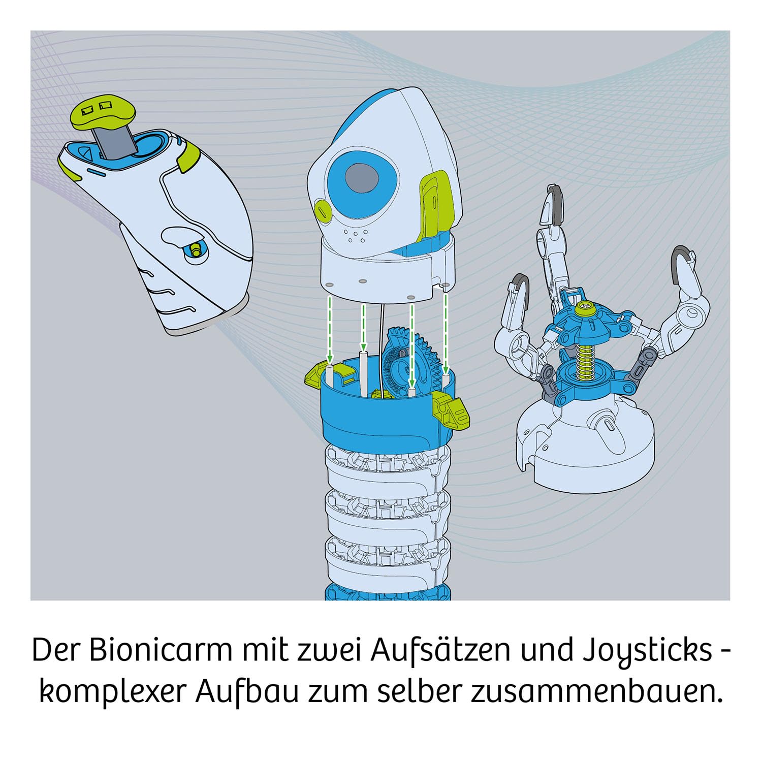 KOSMOS Bionic Robotic Arm, der Innovative Flex-Greifarm | Bausatz für Bionic Roboter, Einführung in die Welt der Robotik, Experimentierkasten für Kinder ab 10 Jahre