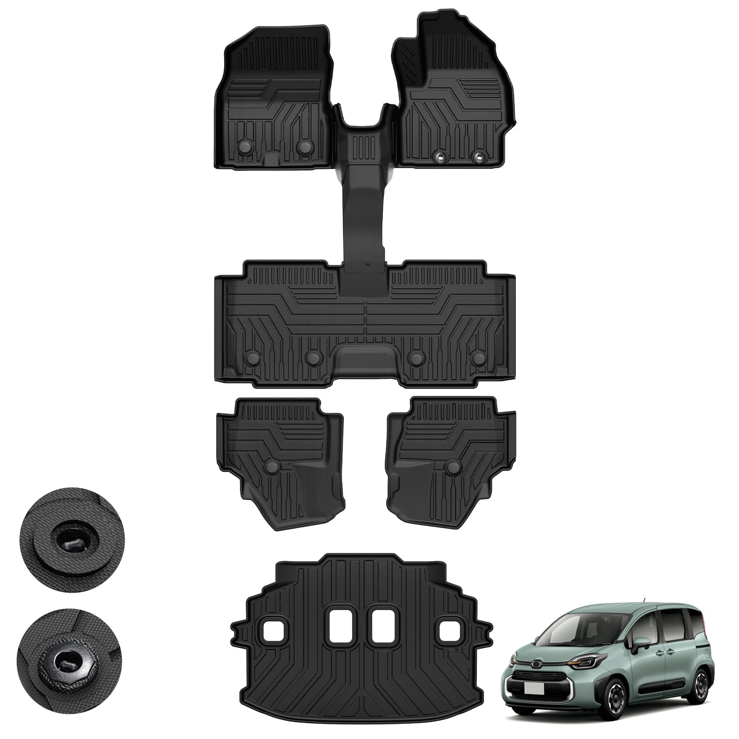 Jiooy トヨタ 新型シエンタ 10系 MXP フロアマット+セカンドマット+ラゲッジトレイ 7枚セット 7人乗り用　他２点 Amazon | Kotesoto トヨタ 新型シエンタ 10系 MXP 7人乗り用 フロア