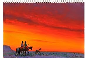 2025 NATIVE AMERICANS INDIANS Life Scenes 8"x12" Wall Calendar
