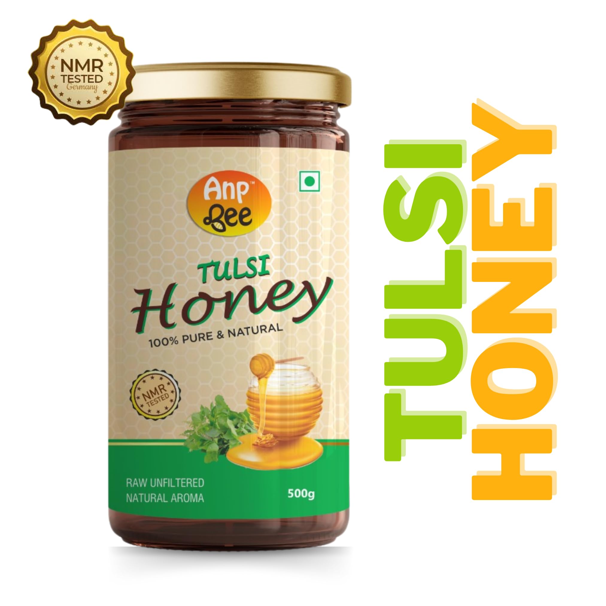 ANP BEE Raw Tulsi Honey & Natural Honey Combo Pack, NMR Tested 100