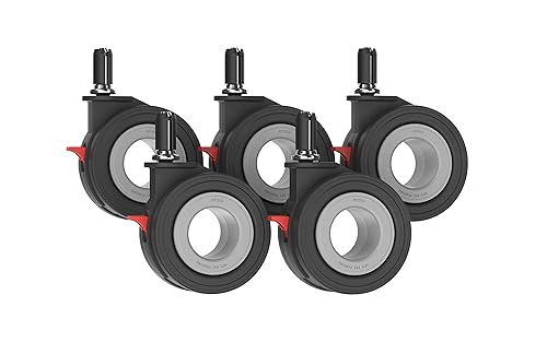 Enso Ruedas de repuesto para silla de oficina, 70 Rokku Mu Series - Gris (juego de 5)