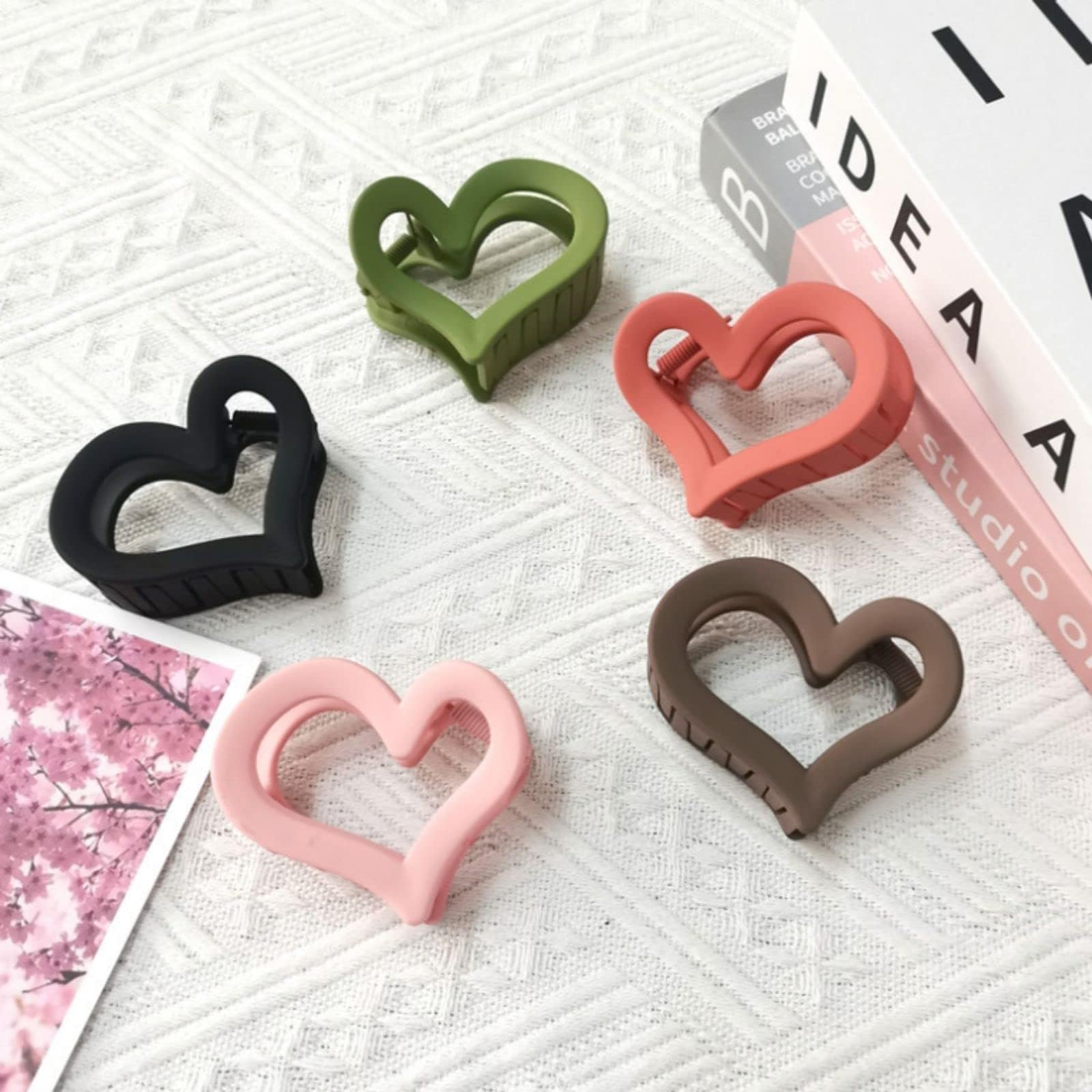 TRHDFW Large Jelly Hair Clips Hair Claw Clips for Women Girls Hair Clips for Thin Thick Curly Hair Non-slip Ponytail Holder Clip - Image 3