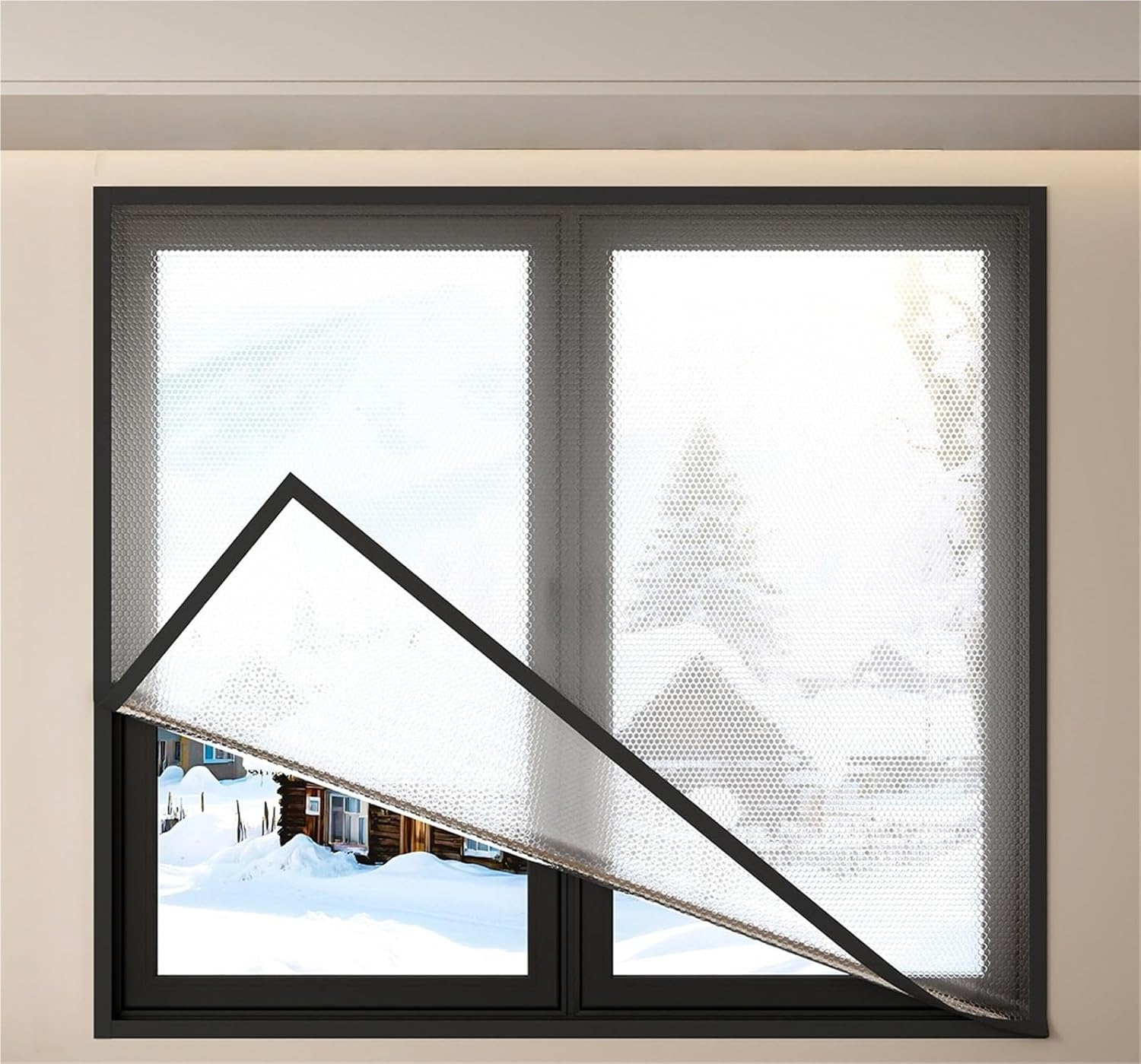 Thickened Plastic Window Insulation Kit,Winter Weatherproofing Window Insulation Film,Reusable Warm Seal Plastic Window Film,for Patio Winterizing Winter