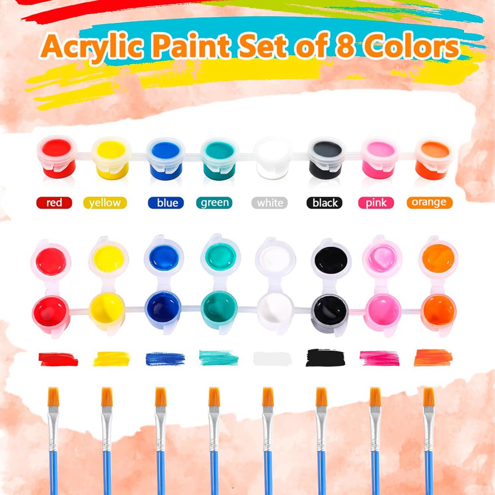 Set da 40 Mini Colori Acrilici, per Pittura Artistica e Artigianale, Set di Colori Lavabili per DIY per Feste di Compleanno A Casa