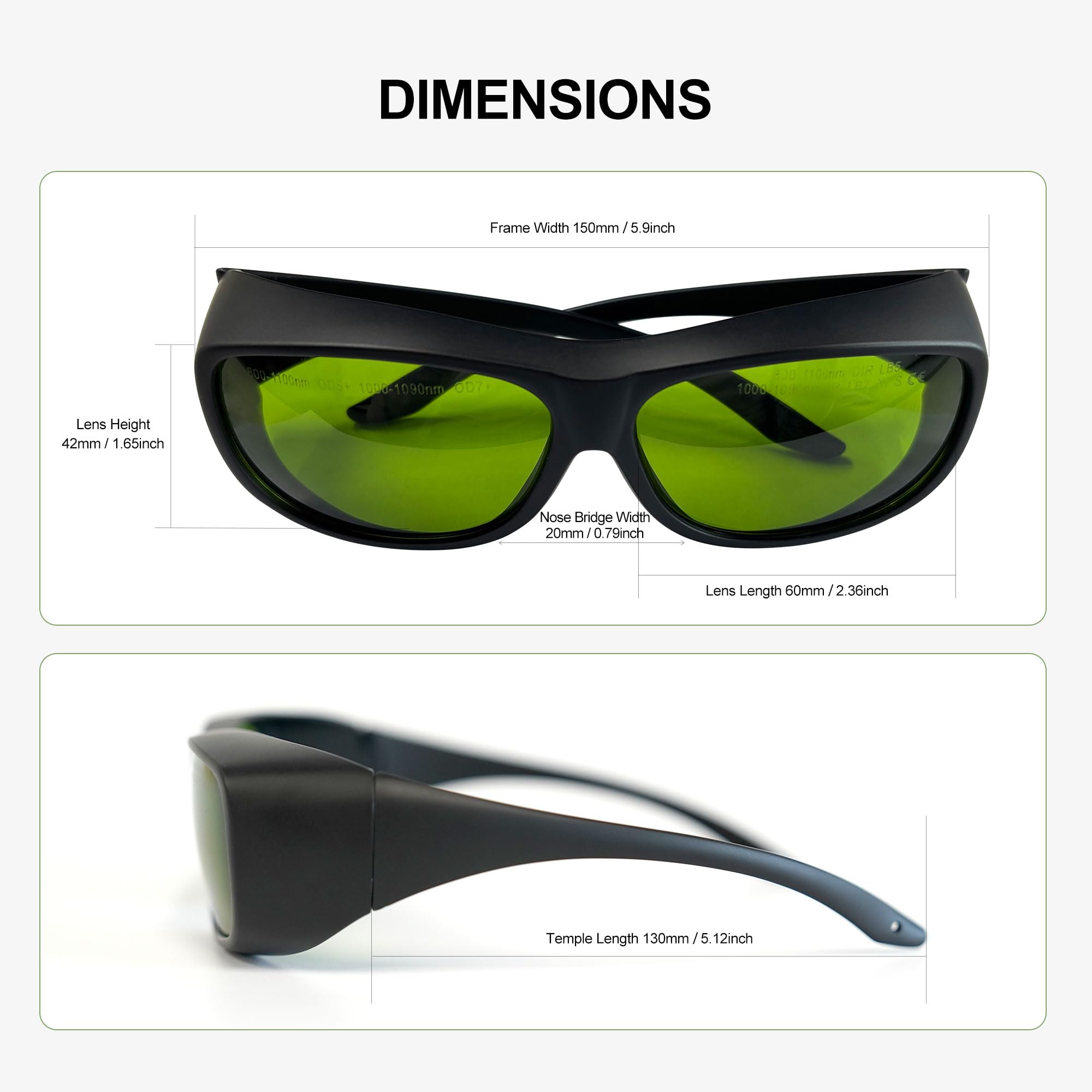 Laserowe okulary ochronne, okulary laserowe OD6+, ochrona oczu