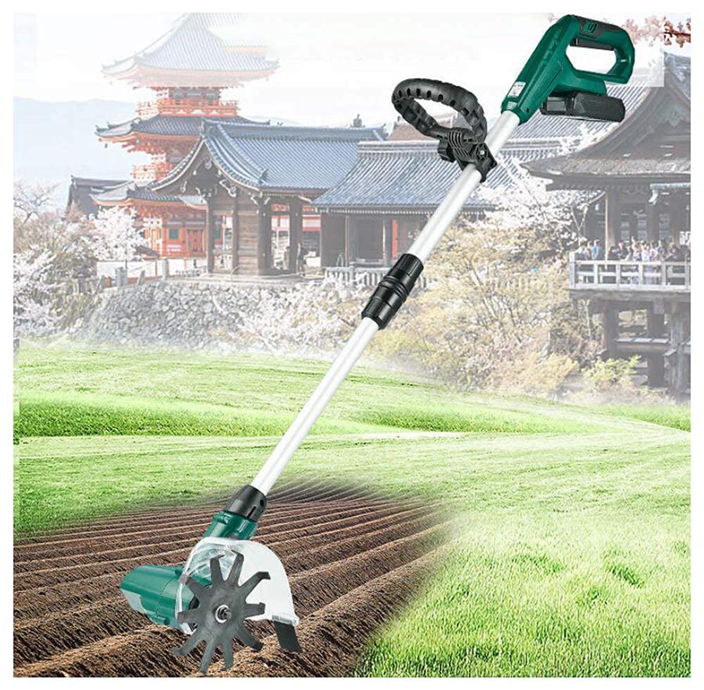 Motobineuse de Jardin, rotavateur, motobineuse portative sans Fil 20 V/rotavateurs/cultivateurs pour Le Jardin avec Batterie Rechargeable/poignée réglable, Parfait pour Les Jardins