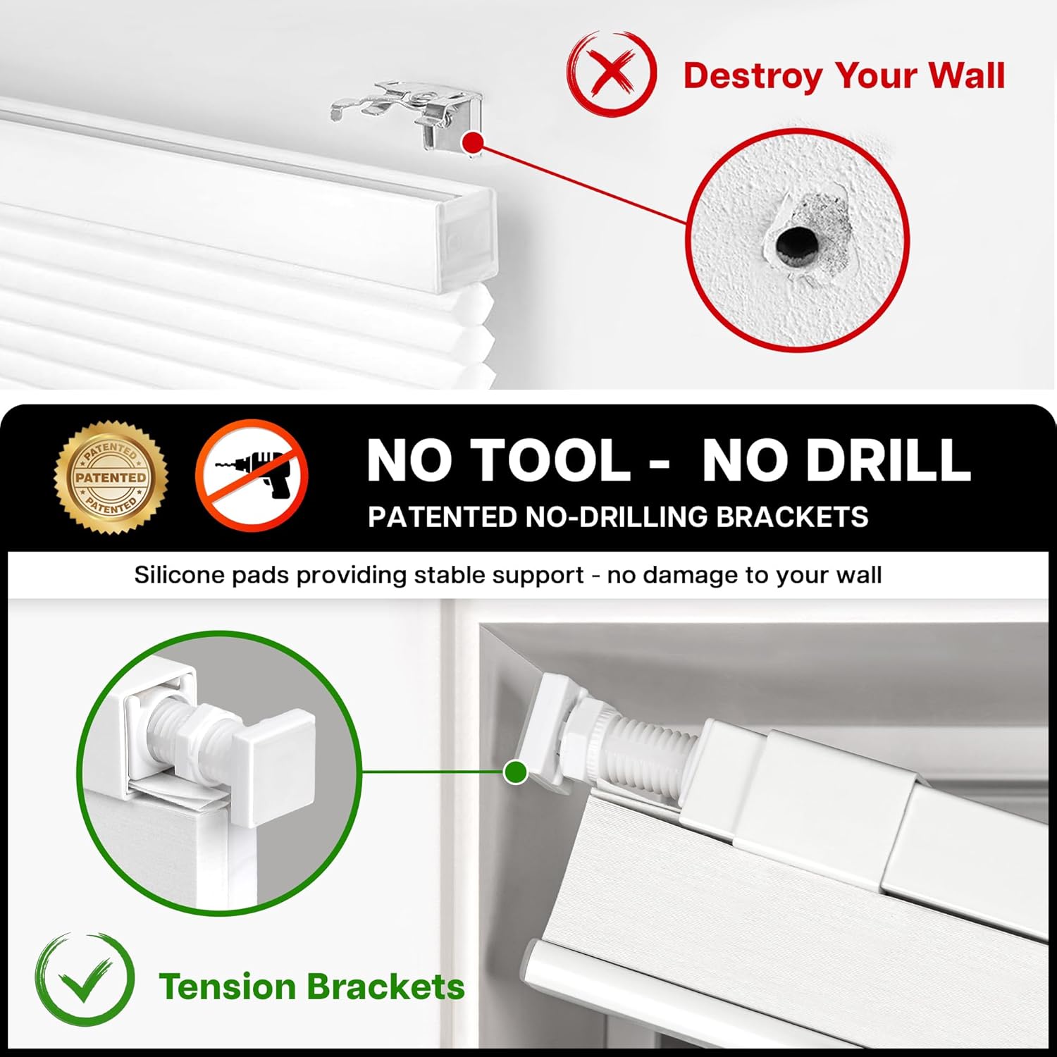 LazBlinds No-Drill Cordless Light Filtering Shades 3 71TlagToqLL. AC SL1500