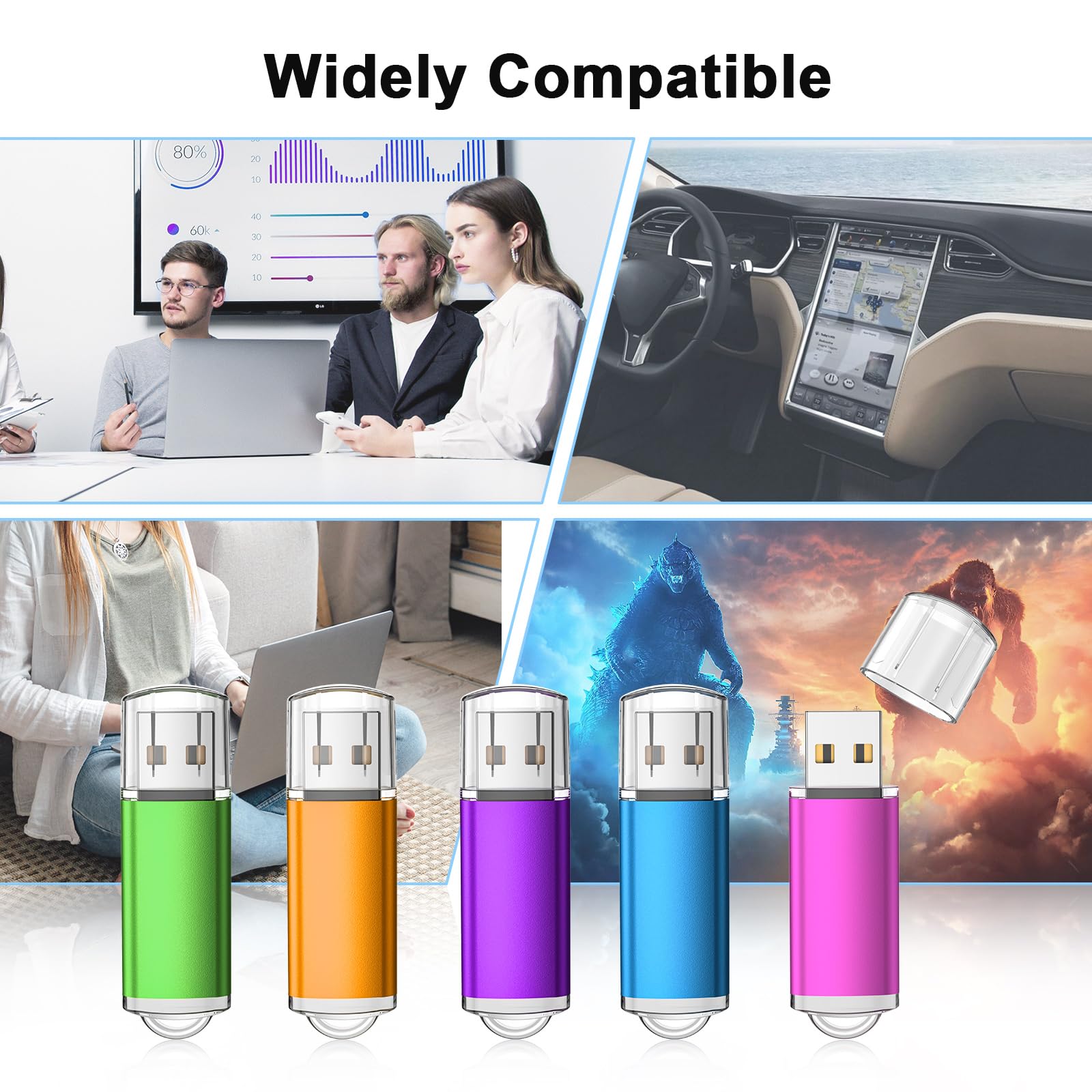 Pendrive 16 GB 10pc Memoria USB Stick 2.0 Flash Drive USB para el Almacenamiento y la Transferencia de Archivos Diarios