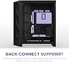 NZXT H9 Flow 2025 Mid Tower ATX PC Case, Large Double Chamber Design, Including 3x 140mm+1x 120mm Fan, 420mm Radiator Support, Tempered Glass, Back-Connect Ready, Black