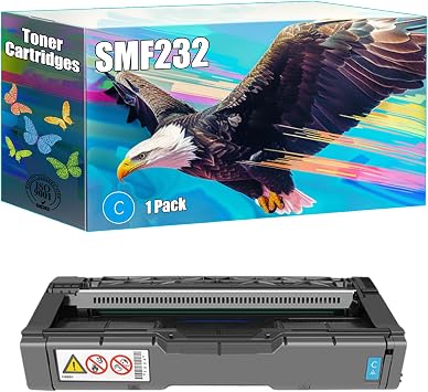 Compatible with Sindoh SMF232 Toner Cartridges Work for Sindoh SPC222DN SPC222DNG SPC312DN SPC312DNG Printers, with Chip, High Yield 6500 Pages, Bright Colors Clear Printing 1 Pack Cyan