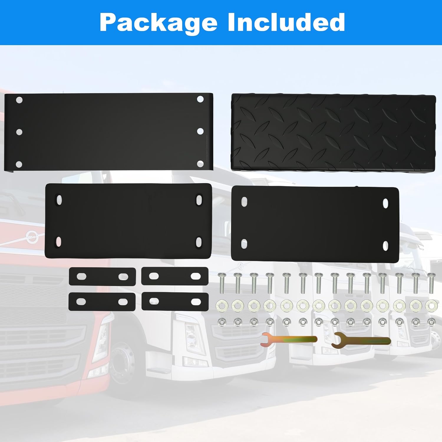 tonchean Truck Step 14 x 11 x 4.7 Inches Universal Heavy-Duty Tall Flexible Step for Trucks, Anti-Slip and Rust-Resistant, 660 lbs Load Capacity, Ideal for Climbing on Like Flatbeds, Trailers, Trucks