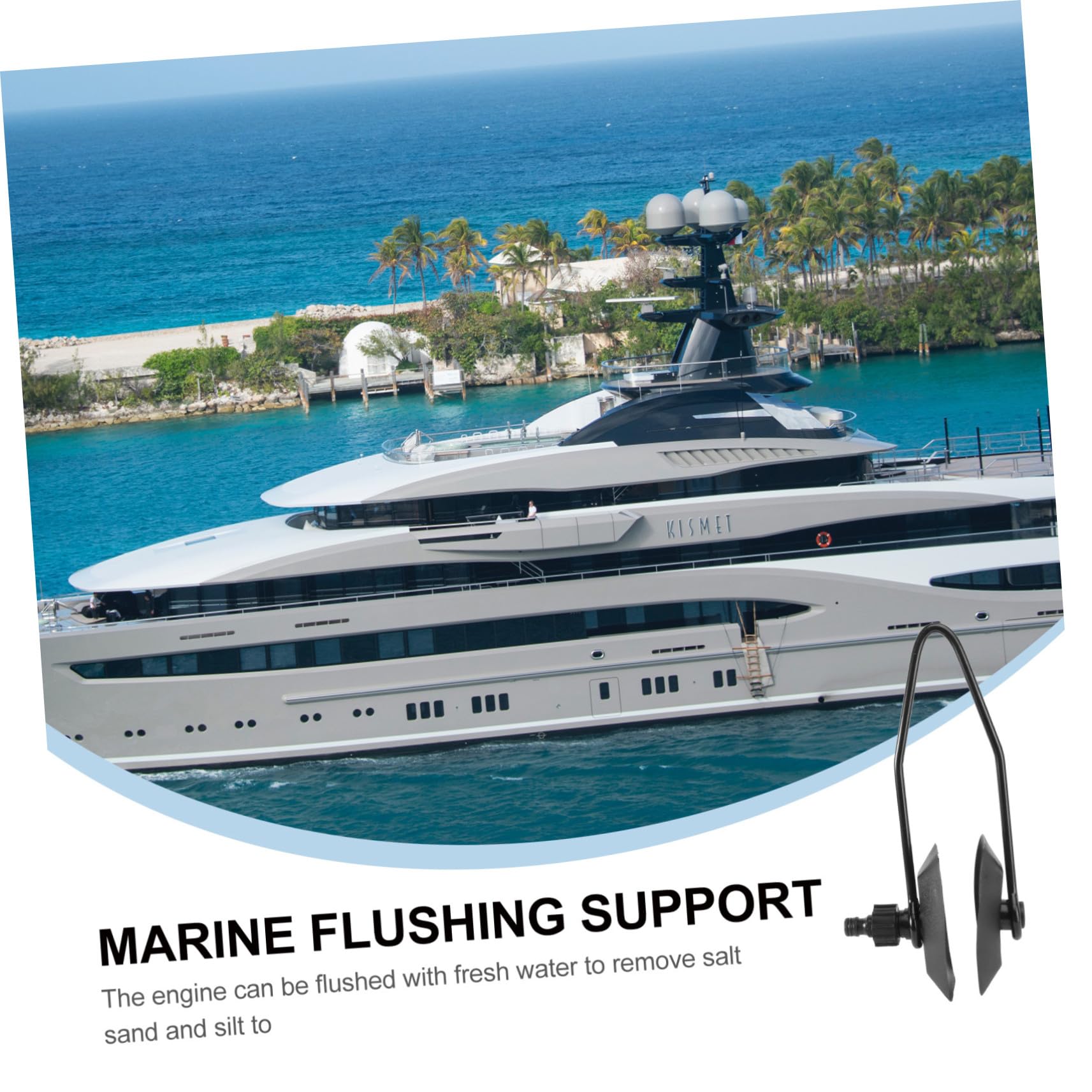 VICASKY Support de Rinçage Moteur Bateau Cadre Acier Ressort Noir Connexion Rapide pour Tuyau Arrosage Jardin Nettoyage Moteur Hors Bord et Yacht