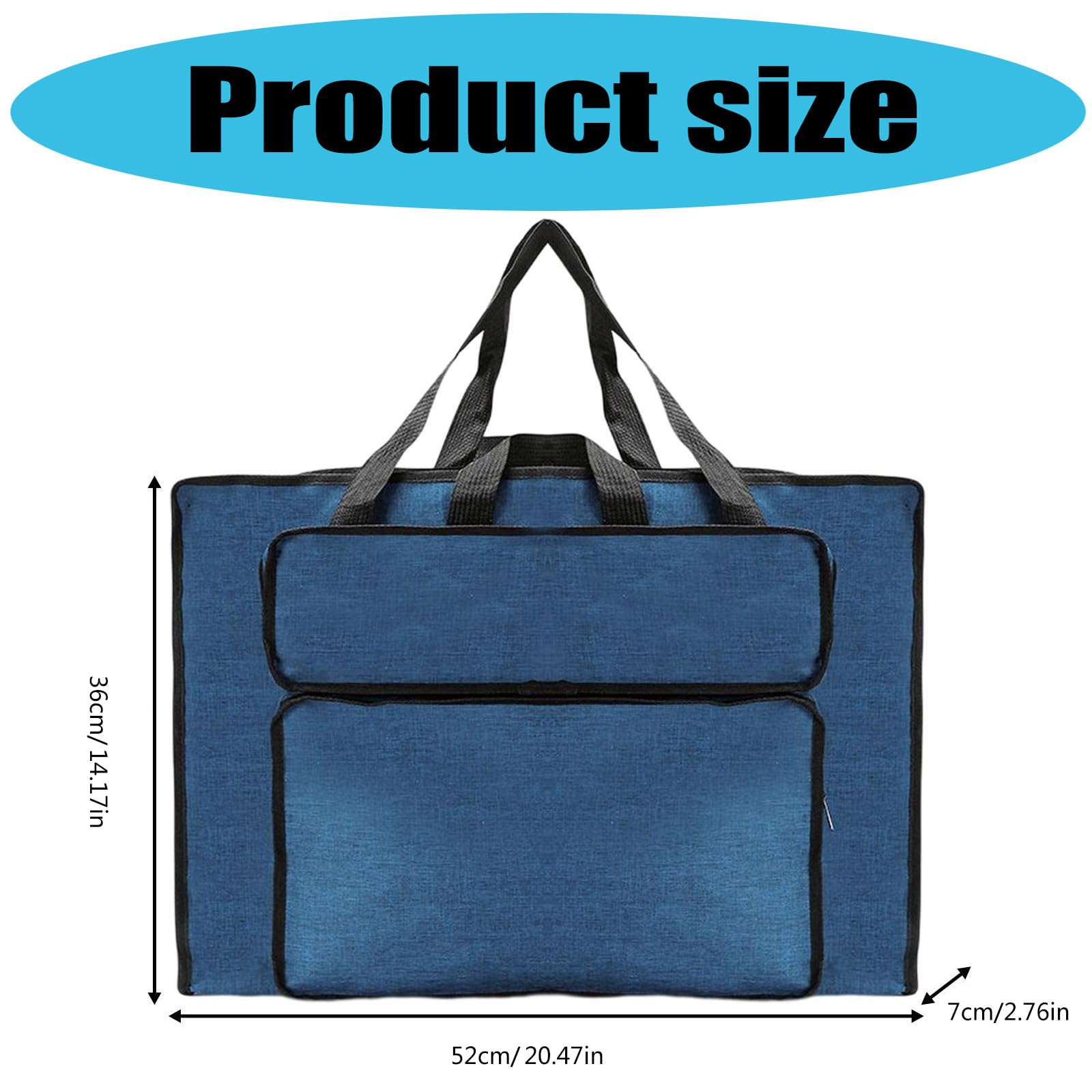 Borsa per il trasporto del tavolo da disegno, resistente all'acqua, custodia per il trasporto di artisti, per pittura su tela, poster, Nero