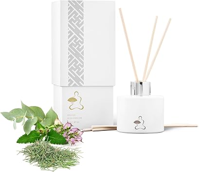 Reed Diffuser - Release - Luxury Hotel Fragrance - Eucalyptus, Clary Sage, Pine, and Frankincense - 4.25oz