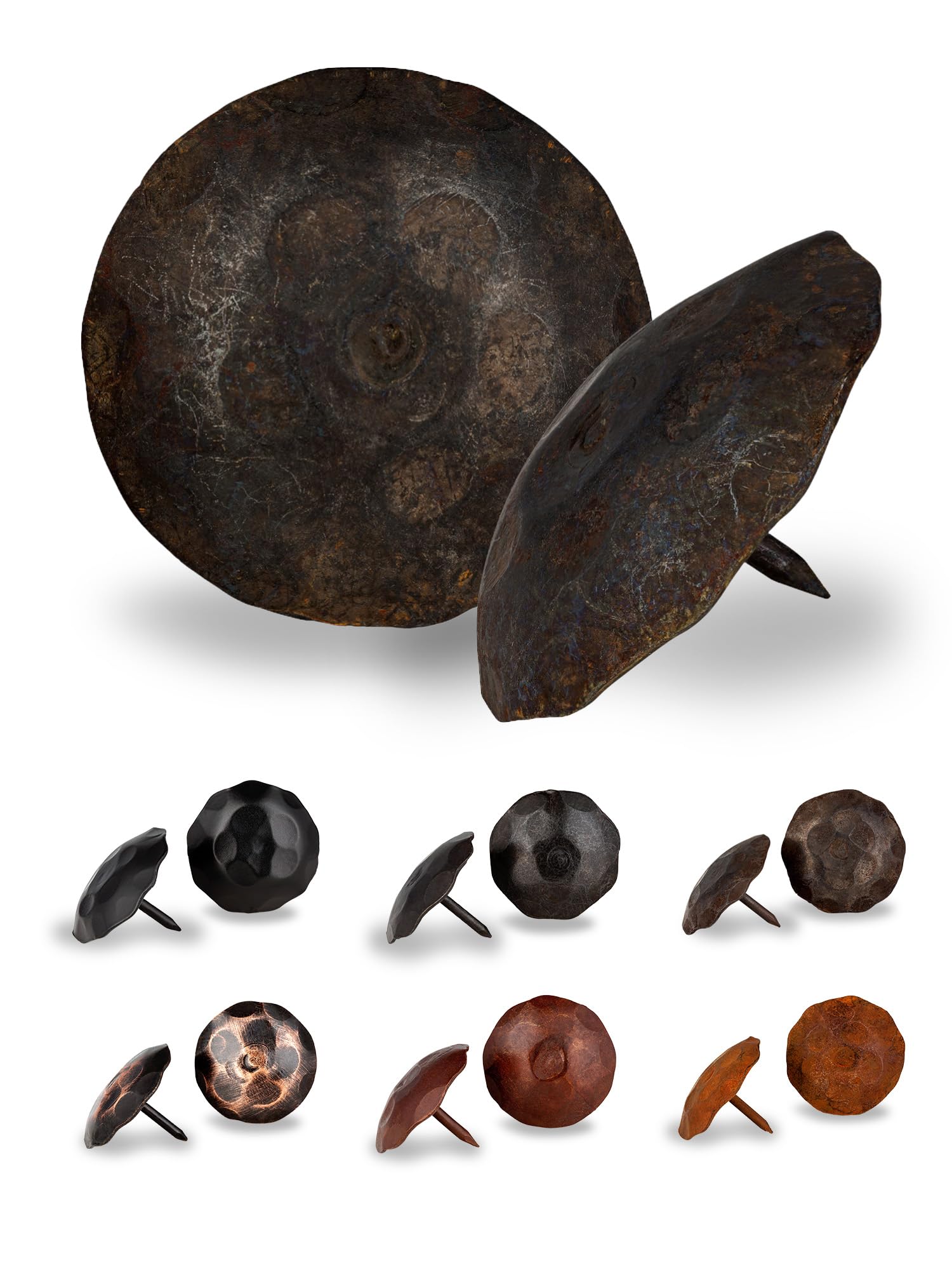 10 Pack 2" Round Head Iron Clavos Decorative Nails – Unfinished – Handmade Rustic Round F…