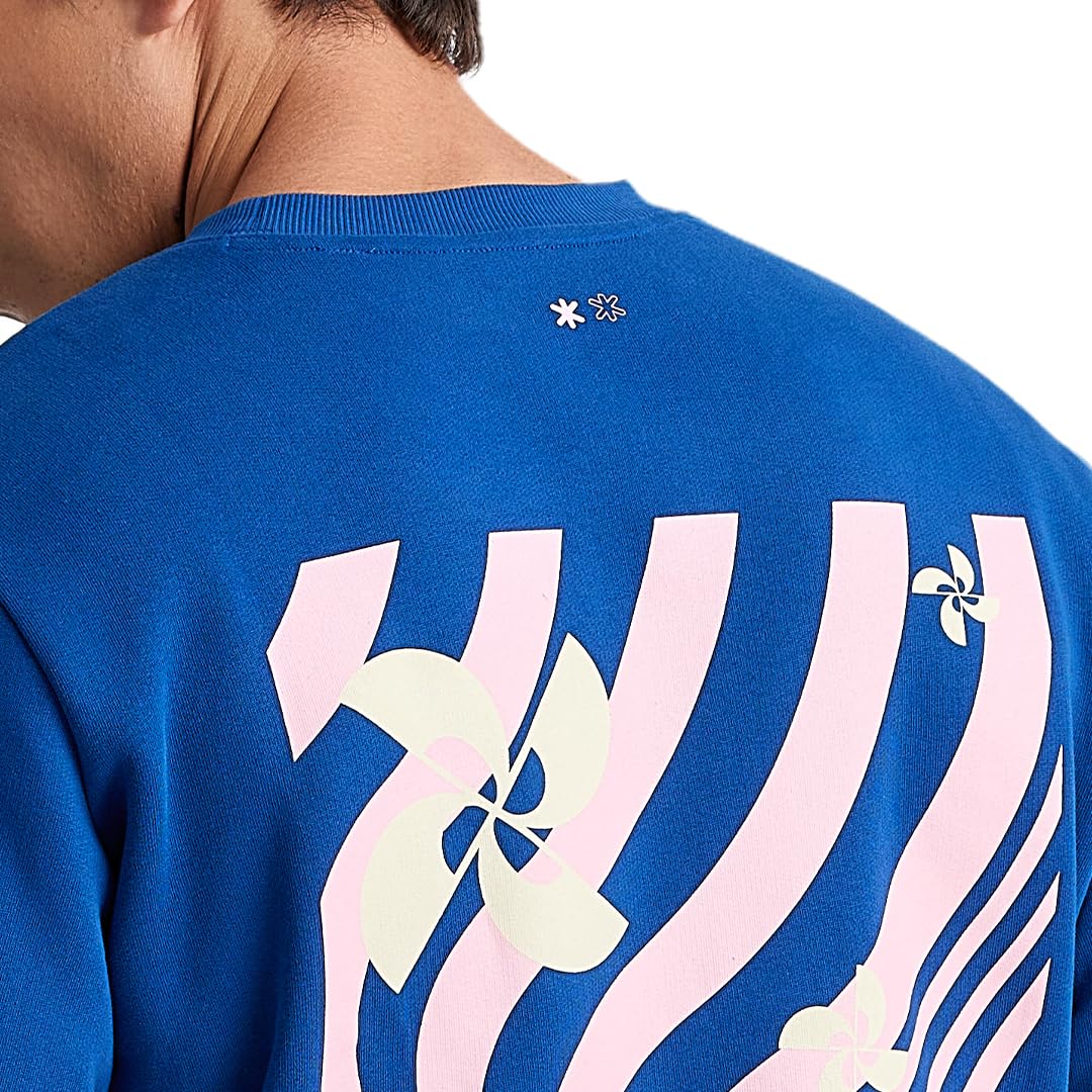 LUDIC WillMill Collection ‘Evoke S’ - 100% French Terry Cotton 320GSM Comfortable, Fleece Lined, Relaxed Fit Sweatshirt for Men - Winter Essential Blue 2