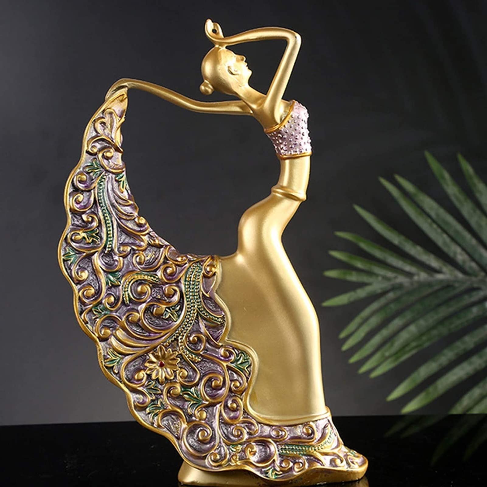 FXJ figurka bogactwa / Feng Shui dekoracyjne posągi do dekoracji baletnicy figurki dziewczyny, tańcząca dziewczyna rzeźby dekoracyjne ozdoby do salonu/sypialni/szafki na wino/biurko/szafki