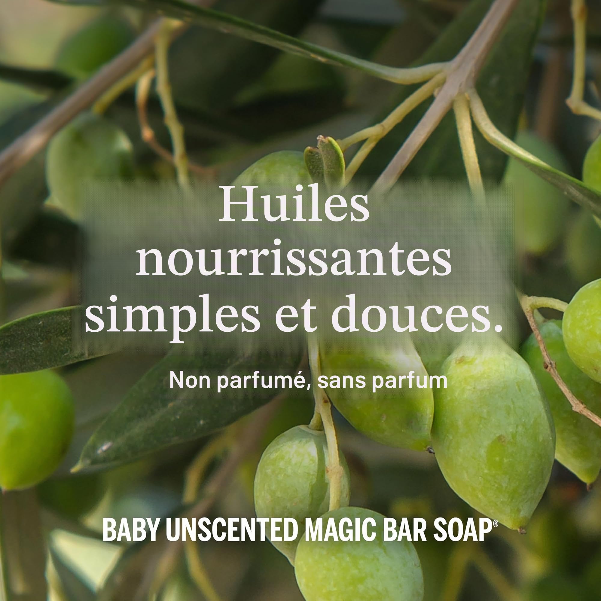 Dr. Bronner - Savon magique de «Pure-Savon de Castille, All-un bébé-doux, Bars 5 onces non parfumées (pack de 6)