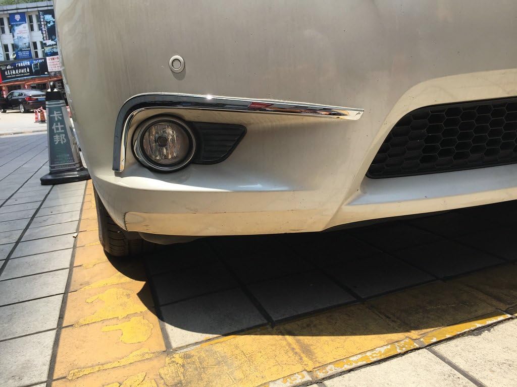 KAITIAN 2pcs ABS Chrome Front Fog Light Lamp Frame Molding Cover Trim Strip Decorative Emblems for Toyota Sienna 2011 2012 2013 2014 2015 2016 2017