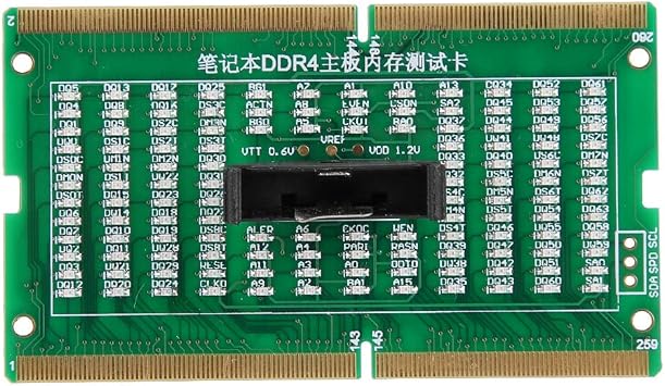 Notebook Memory Dual-Purpose Test Card with Light, SO-DIMM Analyzer Diagnostic Tester Post Test Card for PC Laptop Desktop DDR234DDR4
