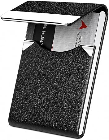 DMFLY Business Card Holder, Metal Business Card Case Pocket, Card