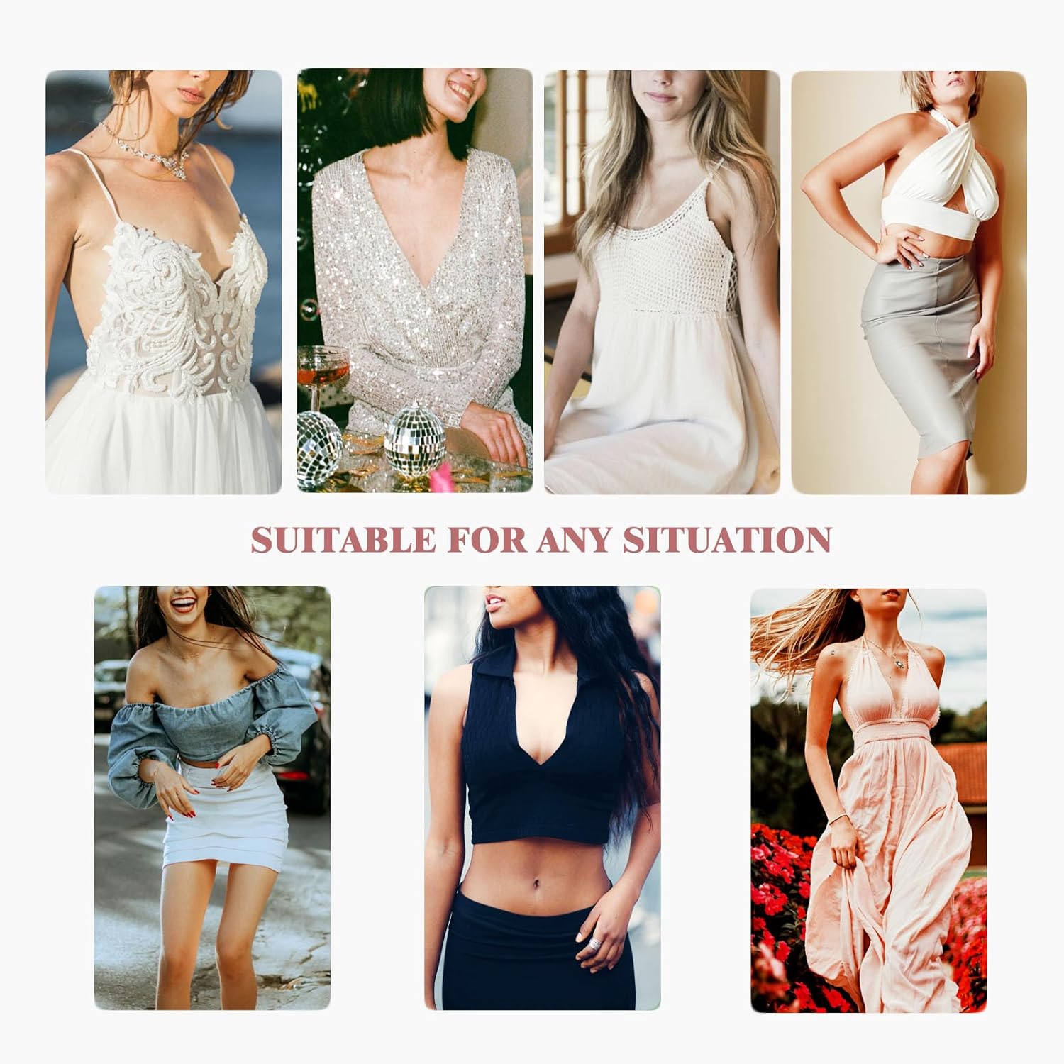 Pasties Nipple Covers for Women Hypoallergenic Reusable Nipple Cover Adhesive Breast Petals Boob Cover - Image 5