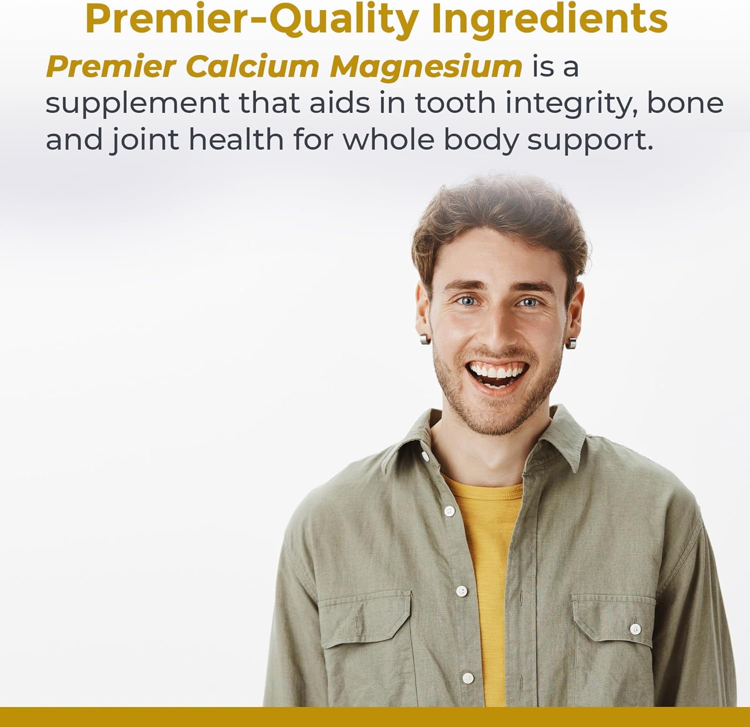 Premier Research Labs Calcium Magnesium Powder - Natural Coral Calcium Powder for Bone Health, Mix with Water for Alkaline PH Balance - 8 oz