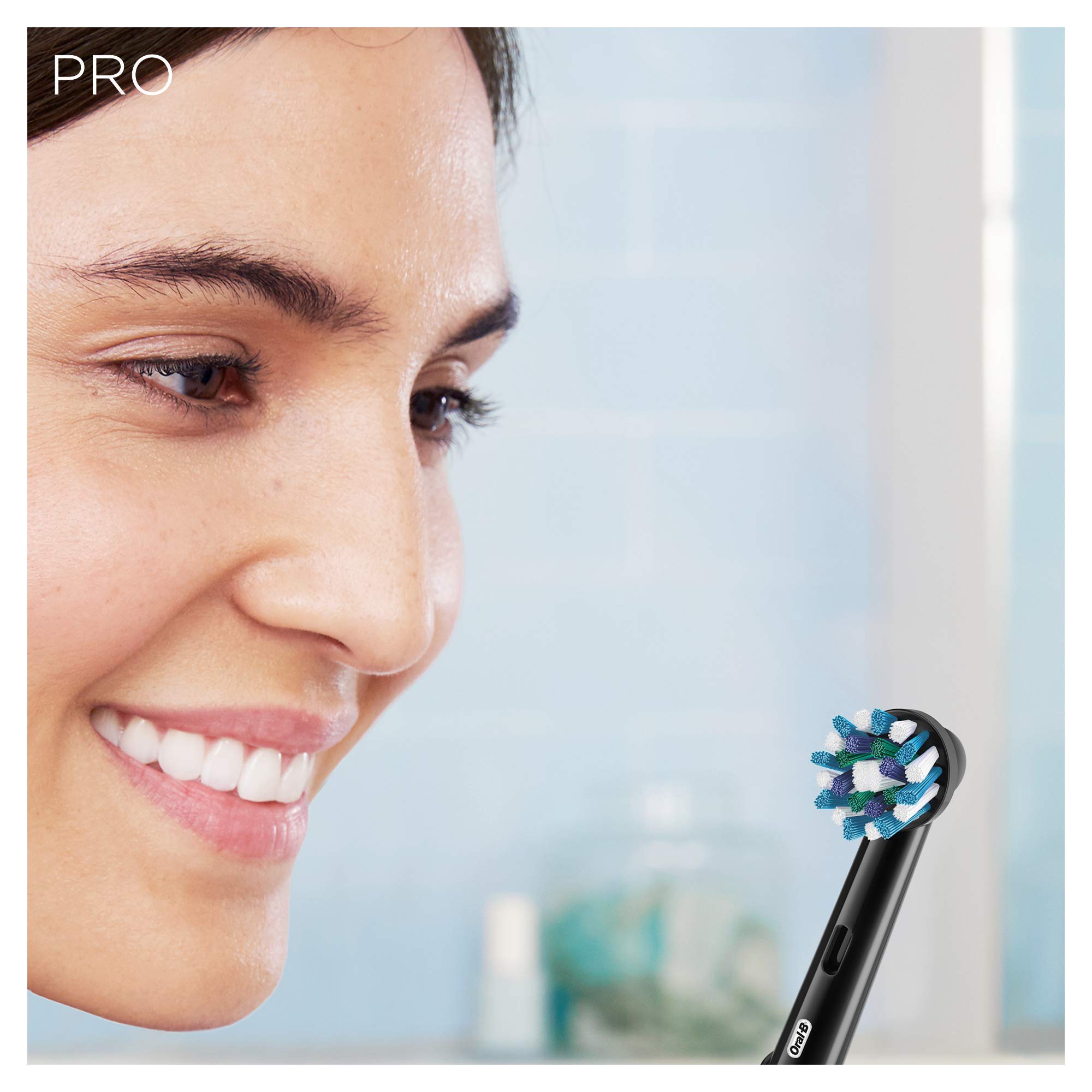 Oral-B Pro 2 2500 Brosse À Dents Électrique Rechargeable Avec 1 Manche Capteur De Pression, 1 Brossette Et 1 Étui De Voyage Offert, Noir, Élimine Jusqu’À 100 % De Plaque Dentaire, Idée Cadeau