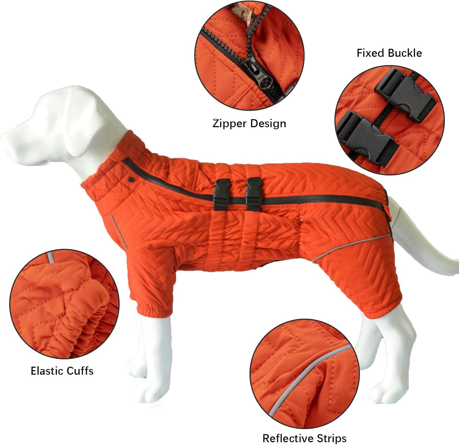 UOSIA 犬用スノーコート 冬用子犬服 防水 防風 犬用フリースジャケット